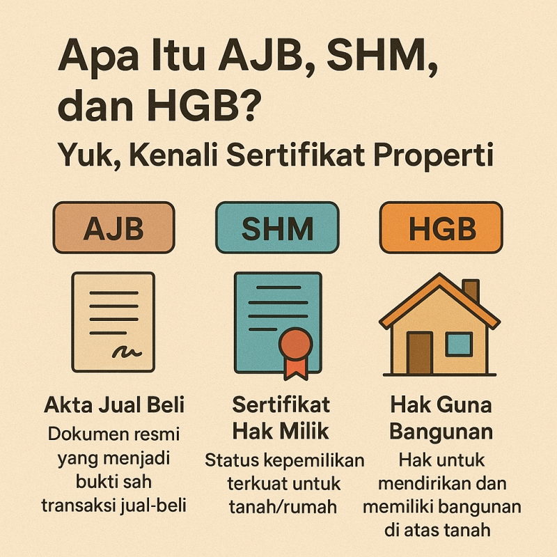Apa Itu AJB, SHM, dan HGB? Yuk, Kenali Sertifikat Properti